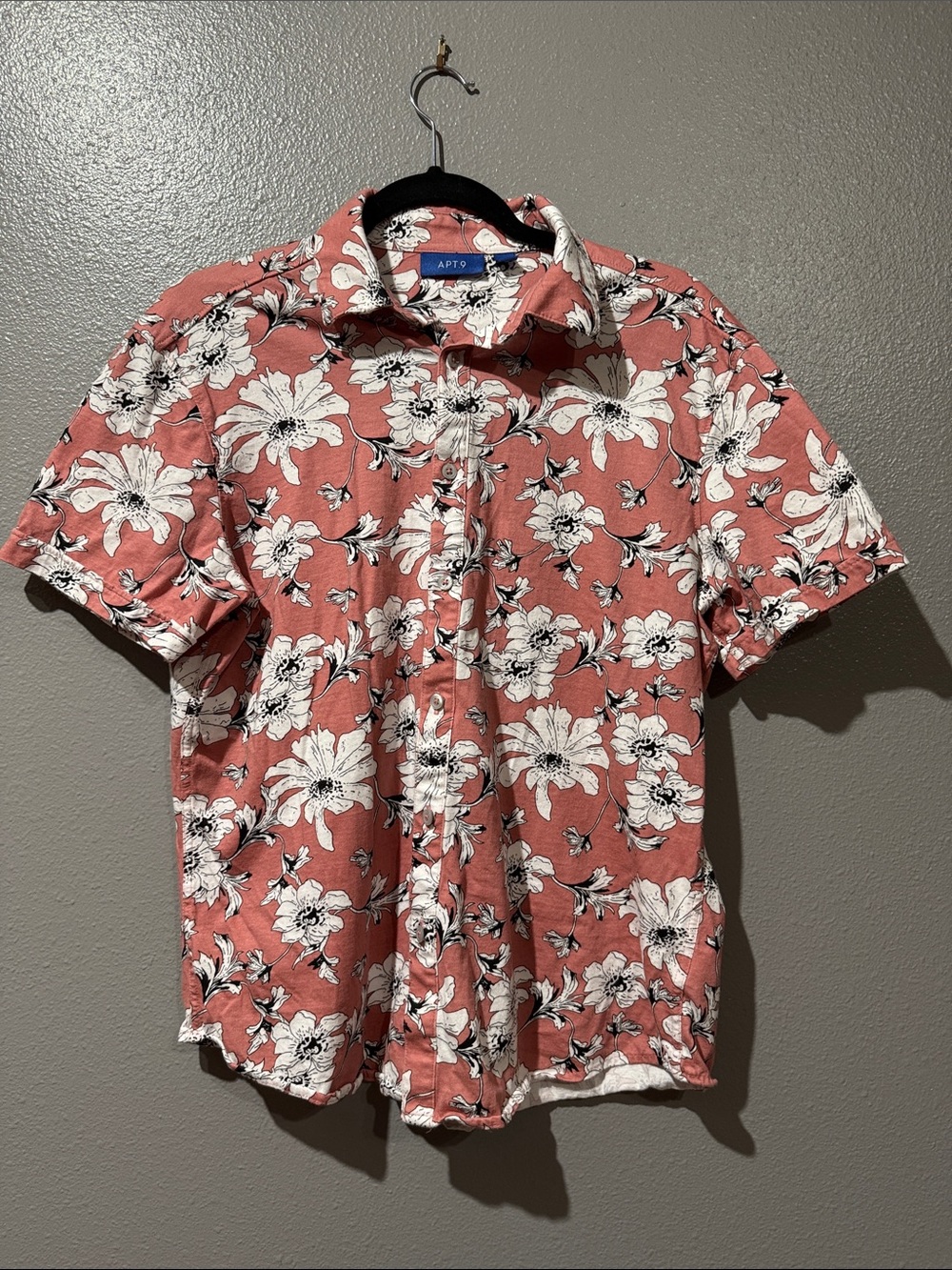 Men’s Apt. 9 Mauve Floral Short-Sleeve Button-Down Shirt